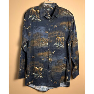 RedHead Long Sleeve Mens Button Down Shirt Size XLT Tall Hunting Dog Cotton